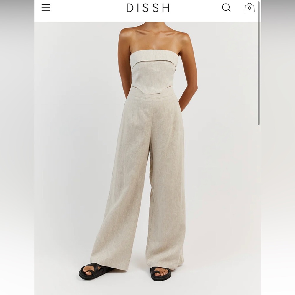 DISSH matching linen top and pants set